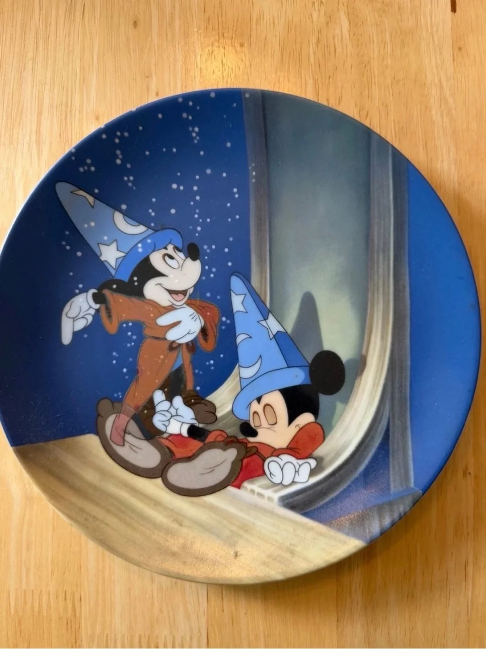 Disney Sorcerer Mickey Wall Plate in Blue and Black